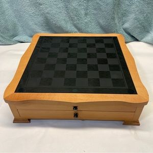 Combination Game Set Backgammon Checkers Chess Cribbage Dominos 5 in 1 in Case